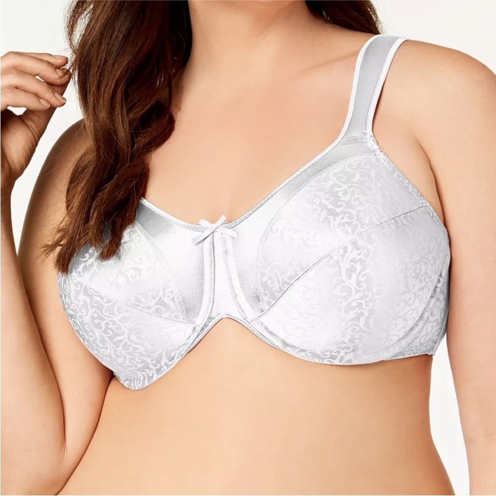 NWT Bali Minimizer Underwire‎ White Bra Women's Size 38 DDD Comfort Straps